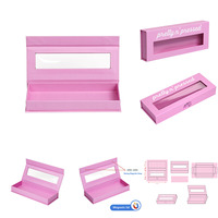 Caja Magnética de Lujo con Cierre Magnético y Ventana, Caja de Embalaje Rígida de Cartón Estilo Libro con Bandeja de EVA para Cosméticos y Cuidado de la Piel