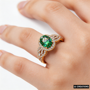 แหวนค็อกเทลทองคำแท้สำหรับผู้หญิง S925/10K/14K/18K ประดับด้วยโกเมนและเพชรทรงรี ดีไซน์หรูหราสำหรับงานหมั้น - Product Image 5