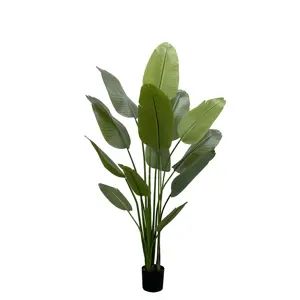 New Design Plastic Banana Tree Indoor Living Room Floor Potted Simulation Light Green Banana Tree-149