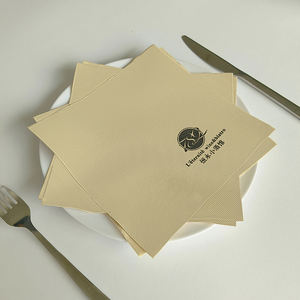 Pulpa de bambú 40*40cm 1/4 pliegue Servilletas de cena de colores impresas Servilleta acolchada con estilo de bolsa de 2 capas - Product Image 1