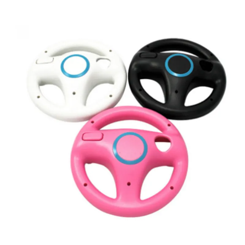 3 cor ABS Volante Para Wii Kart Racing Jogos Controle Remoto Console Volante Racing Wheel Para Wii Jogos