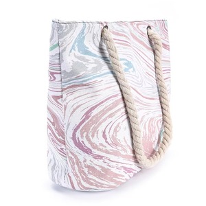 Tas Tote Kanvas JOYSUN Tahan Air dengan Ritsleting, Kapasitas Besar, untuk Belanja, Gym, Travel, Tas Tangan Graffiti, Tas Katun Custom - Product Image 3