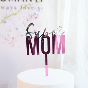Honey And Sweetness Super Mom <b>Acrylic</b> Cake Topper Mother's Day Cake Decoration Plastic Cake Plugin - Product Image 1