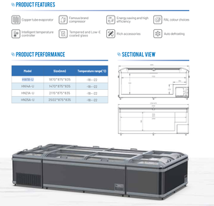 <span class=keywords><strong>Congelatore</strong></span> <span class=keywords><strong>orizzontale</strong></span> commerciale a isola con porta in vetro per esposizione alimenti surgelati - <span class=keywords><strong>Prezzo</strong></span> di fabbrica - Product Image 4