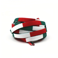 Nouveauté 2026 : Lacets personnalisés de qualité supérieure avec breloque drapeau pour fans de football, lacets imprimés sur mesure pour fêtes et événements sportifs