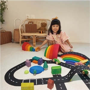 Jeu de construction de pistes de voitures à assembler pour enfants INS, blocs en PVC souple, jouet de construction pour garçons et filles de 0 à 24 mois, Quanzhou - Product Image 2