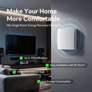 Unité ERV pour une seule pièce avec ventilateur CC réversible, puissance 4-7W, récupérateur d'air MVHR pour espaces de vie d'appartements écoénergétiques - Product Image 2