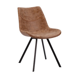 Miễn Phí Mẫu Đen Trắng Sang Trọng Bảng Set 16 Chân Hiện Đại Chrome Amalfi Da Bò Ghế Ăn Với Vàng Thép Nhôm Chân - Product Image 1