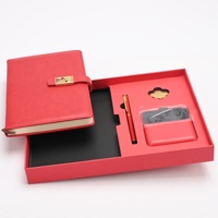 Ensemble cadeau stylo et carnet en cuir PU rouge imprimé avec logo personnalisé |   Carnet de notes de luxe de haute qualité, coffret cadeau, cadeaux de vacances, cadeaux pour clients VIP