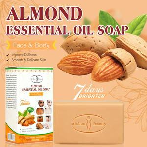 Aichun Beauty Vitamin E Jabón <span class=keywords><strong>de</strong></span> aceite esencial <span class=keywords><strong>de</strong></span> almendra Limpia profundamente los poros Restauración <span class=keywords><strong>DE</strong></span> LA PIEL Elastucity Hidratante Jabón para aclarar la piel - Product Image 2