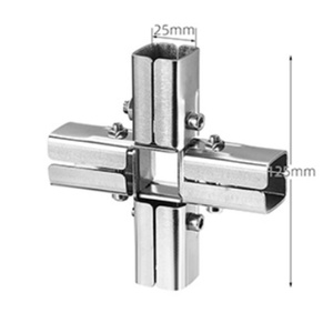 Prix réduit : Support de poteau en acier inoxydable moulé sous pression à 4 ou 5 voies pour connecteur de tuyau et pince de fixation - Product Image 1