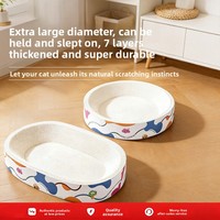 Lit-griffoir pour chat en carton ondulé épais et durable de qualité supérieure, sans formaldéhyde, design rond, pour usage intérieur