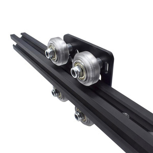 Kit de poulie profilée 3DSWAY 2020, construction en aluminium V-Slot avec roulettes rouges pour accessoires d'imprimante 3D - Product Image 4