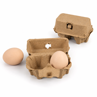 Plateau à œufs en pulpe épaissie, écologique, biodégradable, antichoc, recyclable, compostable naturellement, empilable, 2/4/6/12 alvéoles
