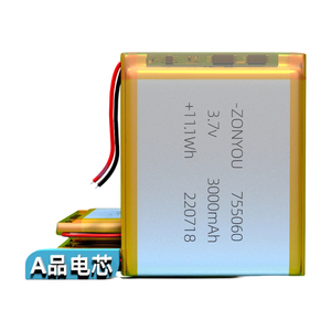Batteria LiPo ZonYou 755060 a celle liquide con catodo LiCoO2, 500 cicli, per giocattoli, elettronica di consumo, utensili elettrici, power bank, giocattoli, ventole - Product Image 2