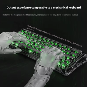 Clavier mécanique à commutateurs magnétiques GravaStar V60, boîtier transparent, rétroéclairage RVB, clavier de jeu indépendant avec circuit intégré - Product Image 5