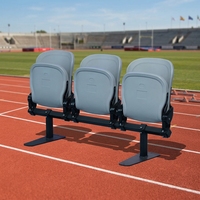 Sièges de stade pliants en HDPE résistant aux UV, chaises de tribune en plastique pour stades sportifs et de football