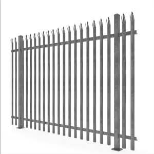 Commercio all'ingrosso 6 ftx8ft giardino metallo nero recinzioni antiruggine acciaio zincato recinzione prezzi