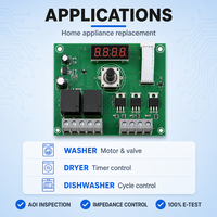 Fabricant de cartes de contrôle PCBA pour lave-linge, assemblage de circuits imprimés sur mesure, fournisseur de fabrication de circuits imprimés isolés renforcés FR-4 à haute résistance au température (High-TG)