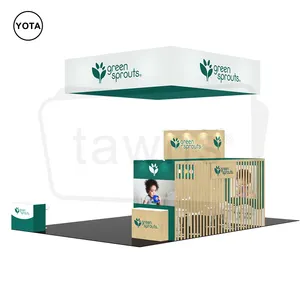 Tavns Logo bingkai aluminium bermerek kotak cahaya SEG tampilan pameran mode iklan Modular LED 20x30 kaki Tradeshow Booth