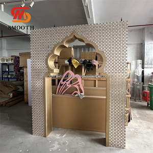 SMOOTH Factory Luxury India Style Wedding Acrylic Backdrop PVC Arch Backdrop Stand Gold Acrylic Backdrop - Product Image 2