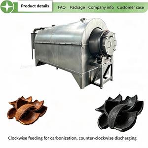 Four de carbonisation rotatif continu pour la fabrication de charbon de bois 40kW 380V en acier au carbone haute automatisation scellé - Product Image 3