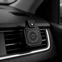 Diffuseur de voiture en cuir de luxe personnalisable avec huiles essentielles colorées et parfumées, clip de ventilation pour voiture