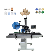 Machine d'étiquetage automatique pour sachets, bouteilles et livres à surface plane, idéale pour les cosmétiques et les sachets verticaux