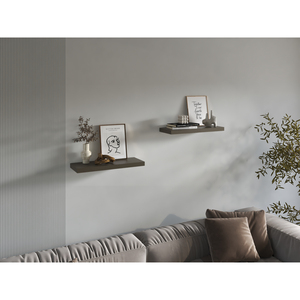 Floating <b>Shelves</b> Olive 2 <b>Shelves</b> 1.50 In H <b>Wall</b> <b>Mount</b> Display Storage - Product Image 1