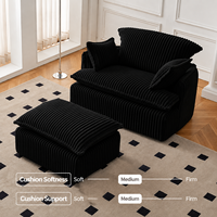 Modulares Kompressionssofa-Set für kleine Wohnräume: Vollständig vakuumkomprimierter Schwammstoff-Lazy-Sessel im Sektional-Design