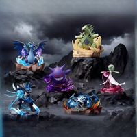 Ensemble de figurines de scène de bataille en boîte mystère, 6 styles de figurines de collection avec base à effet de combat, décoration de bureau en PVC, cadeau pour les collectionneurs hardcore