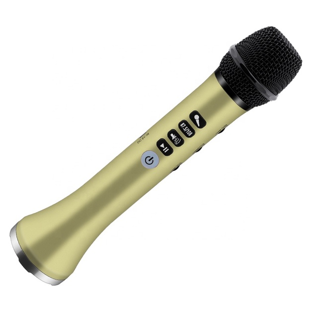 15W Wireless Handheld Microphone with for Speaker LED Light Karaoke Music FM Transmitter Plastic Material
