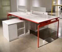 LIWEI Postes de travail de bureau modernes en bois de haute qualité pour espaces ouverts, bureaux informatiques 2/4/6 places, durables et écologiques, pour usage commercial