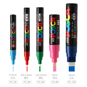 Marqueur permanent multicolore résistant à l'eau <span class=keywords><strong>Posca</strong></span> pour l'apiculture, vert/rouge/<span class=keywords><strong>noir</strong></span>/jaune/bleu, pour marquage des reines sur papier - Product Image 4