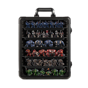 Étui de transport miniature, boîte de rangement miniature avec 6 plateaux, cadre <span class=keywords><strong>en</strong></span> alliage d'<span class=keywords><strong>aluminium</strong></span>, présentoir et transport pour figurines d'<span class=keywords><strong>action</strong></span> - Product Image 1