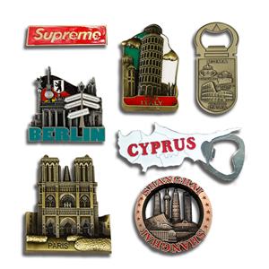 Aimants de réfrigérateur personnalisés en alliage de zinc 3D, ouvre-bouteille, souvenirs de voyage New York Paris Londres Rome, vente en gros - Product Image 2