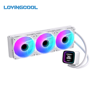 Refroidisseur de processeur liquide ARGB LOVINGCOOL Source Factory OEM avec radiateur 120/240/360 mm, affichage numérique de la température et tête de pompe à effet miroir infini