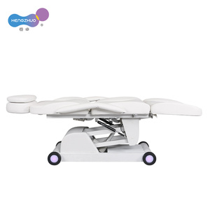 Электрическая косметологическая кушетка с 1 мотором для салона красоты, с ножным управлением, регулировкой высоты, из прочной искусственной кожи - Product Image 4