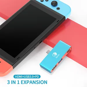 Station d'accueil de <span class=keywords><strong>jeu</strong></span> 3 en 1 Hub TYPE-C <span class=keywords><strong>pour</strong></span> Nintendo Switch Adaptateur multifonction <span class=keywords><strong>pour</strong></span> <span class=keywords><strong>MacBook</strong></span> <span class=keywords><strong>Pro</strong></span>/Air Dell Plus d'appareils de Type C - Product Image 2