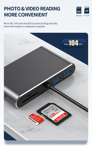 8 in 1 USB3.1 Gen1 Type-C ถึง 4K HDTV คู่, การ์ดอีเธอร์เน็ต LAN 100Mbps, ท่าเรือ PD 100W สําหรับ Windows <span class=keywords><strong>Mac</strong></span> <span class=keywords><strong>OS</strong></span> - Product Image 4