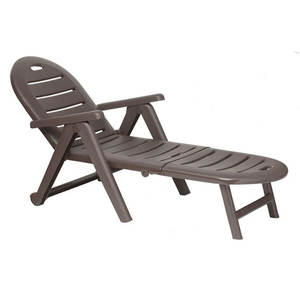 Lettino Prendisole Regolabile in Plastica Caiman, Design Ergonomico, Resistente ai Raggi UV e Durevole, Sedia Lunga Premium per Relax all'Aperto - Product Image 2