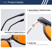 Gafas de Computadora TR90 con Lentes Rojas y Ámbar, Personalizables con Logotipo OEM ODM, para Hombres, Mujeres y Jóvenes, con Protección Contra la Luz Azul