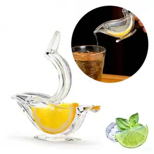 Amazon New Best Seller Acrylic Crystal Manual Press Juicer Exprimidor De Limon Art Bird Lemon Squeezer Bird