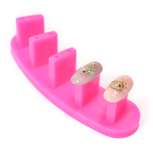 KADS – Support de présentation pour 3 faux ongles, support d'entraînement pour nail art avec 10 faux ongles amovibles, outil de pratique de manucure - Product Image 2