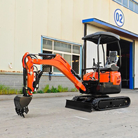 Mini-excavatrice en promotion 1,3 tonne, moteur Kubota, CE EPA Euro 5, zéro recul de queue, micro-excavatrice sur chenilles pour jardin et usage domestique