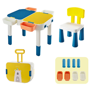 Trẻ Em Hoạt Động Chơi Bàn Với Hộp Lưu Trữ Ghế Đa Khối Xây Dựng Bàn Học Bàn Đồ Chơi Đặt Cho Trẻ Mới Biết Đi Bé Trai Bé Gái Playroom - Product Image 2