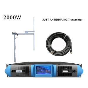 Antenne FM 2000W 88-108MHz, antenne de diffusion en alliage d'aluminium, antenne dipolaire pour station radio avec câble d'alimentation 1/2'' - Product Image 1