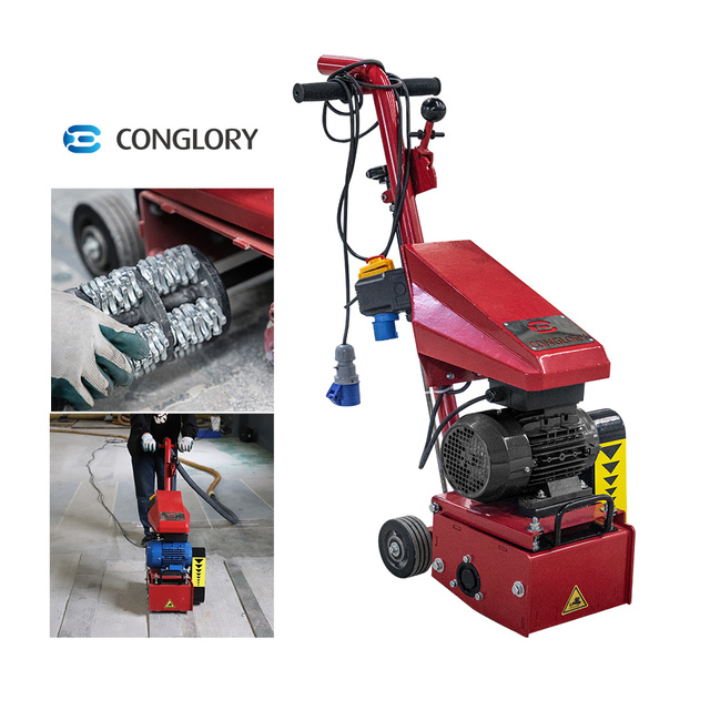 CS-200E 8 Inch 110V/220V 1P Concrete Surface Epoxy Coating Removes Machine Concrete Floor Scarifier and Shaver