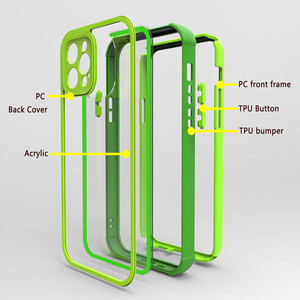 Cho Iphone 15 Pro Max Trường Hợp TPU + PC Điện Thoại Trường Hợp Chất Lượng Hàng Đầu 4 Trong 1 Lai Chống Sốc Trong Suốt Rõ Ràng Bìa - Product Image 3