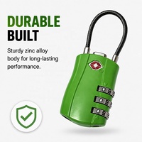 Mini cadenas à combinaison TSA portable léger à 3 chiffres pour sac à dos, camping, fermeture éclair, sécurité des bagages